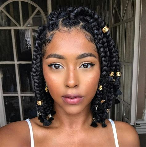 natural hair short braids